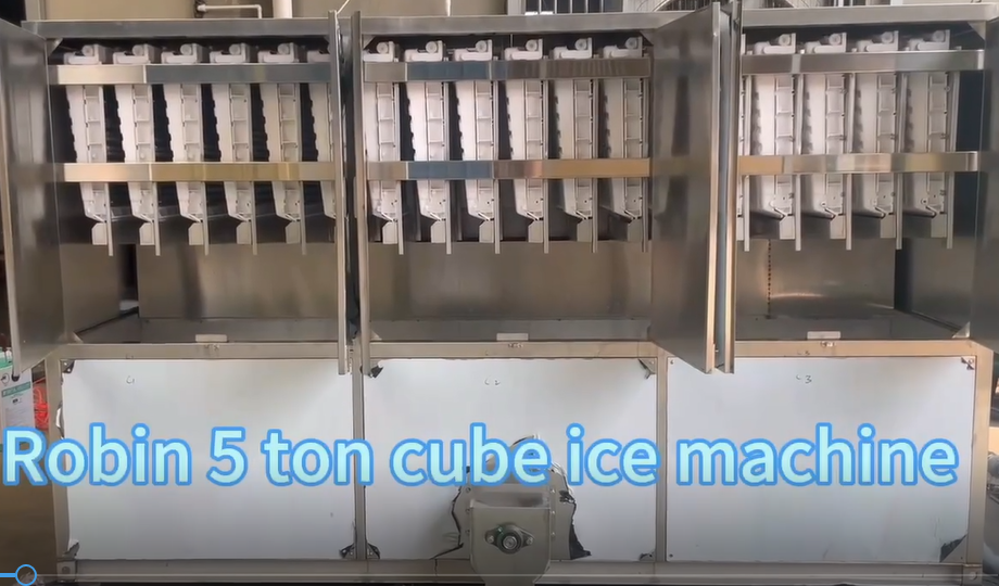 Máquina industrial de hielo en cubitos