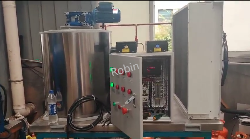 máquina de hielo en escamas industrial