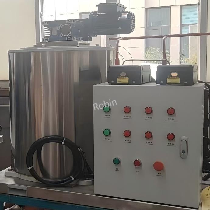 Two 1-ton flake ice machines customized for UK clients completed and meet specifications​