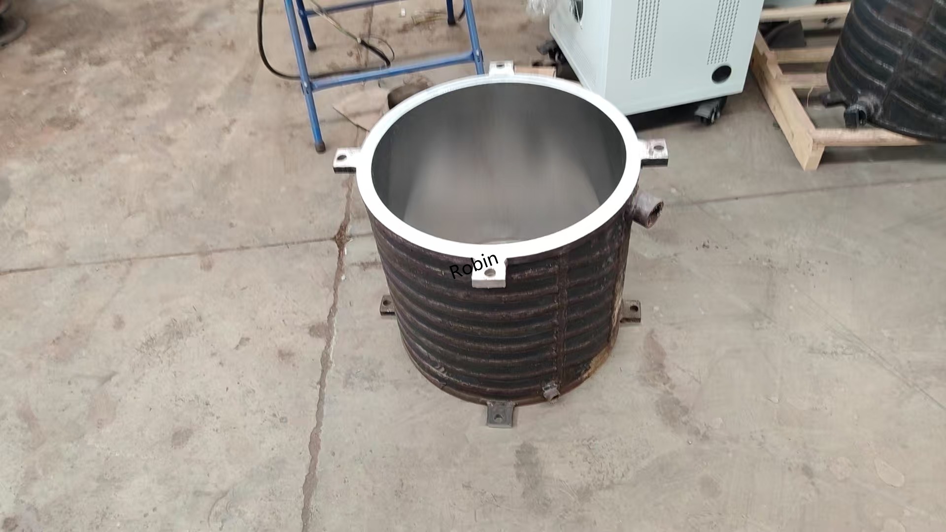 Evaporador de máquina de hielo en escamas