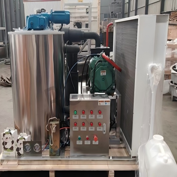 Finaliza la producción de una máquina de hielo en escamas de 1 tonelada para un cliente japonés