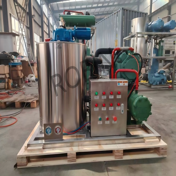2t Seawater Flake Ice Machine Successfully Completes Trial Run