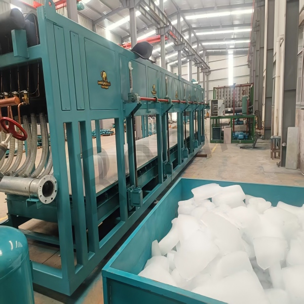 30-Ton Custom Direct-Cooled Block Ice Machine for Iraqi Client: Ready for Shipment