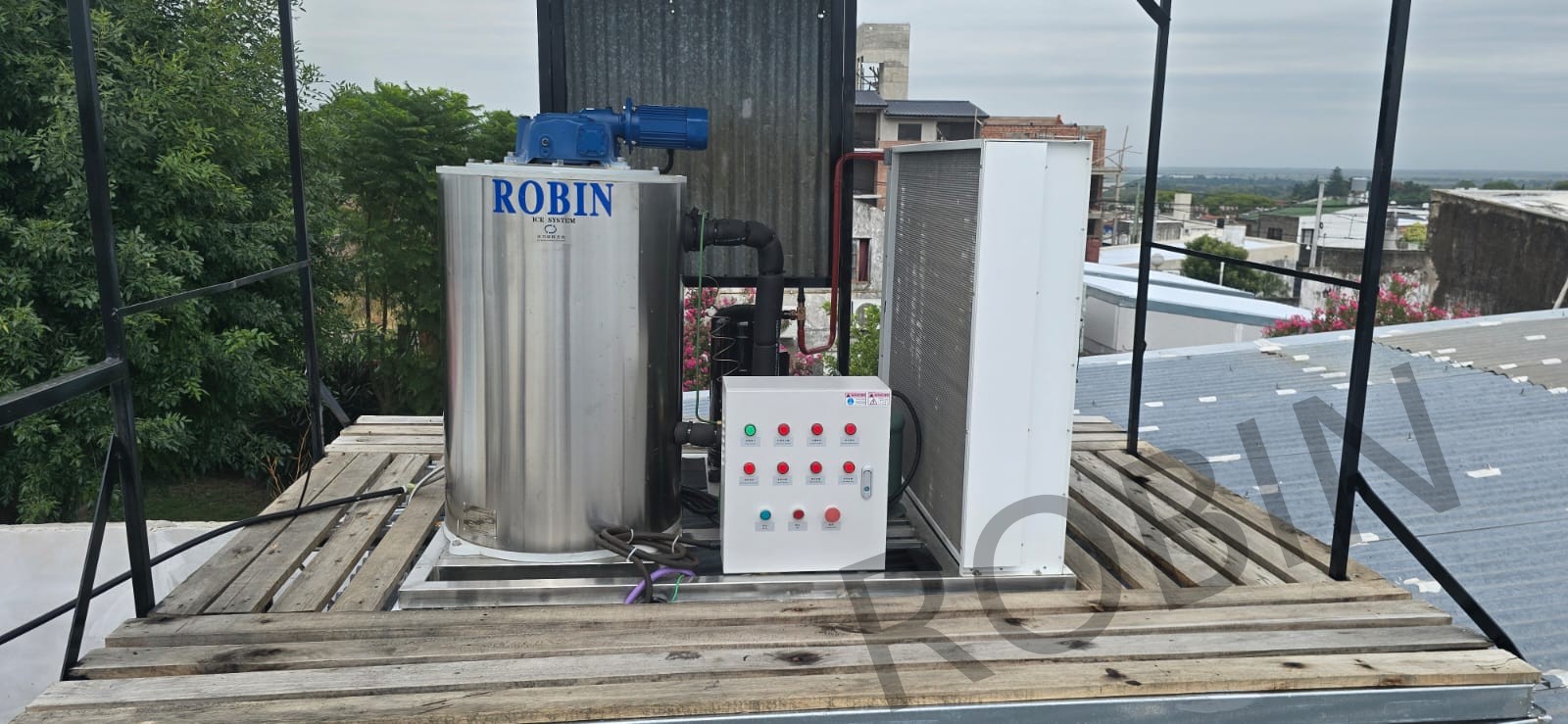 Máquina de hielo en escamas de agua dulce