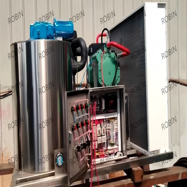 Custom 2-Ton Fresh Water Flake Ice Machine with Bitzer Compressor Ready for Costa Rica Client