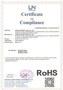 MX03 RoHS Certificate