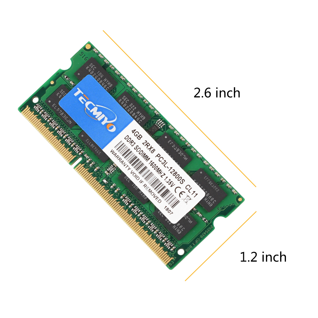 PC3-12800 parts-quick 8GB Memory Module for Dell Vostro 3015 DDR3L Low Voltage 1600 MHz SODIMM Notebook Compatible RAM