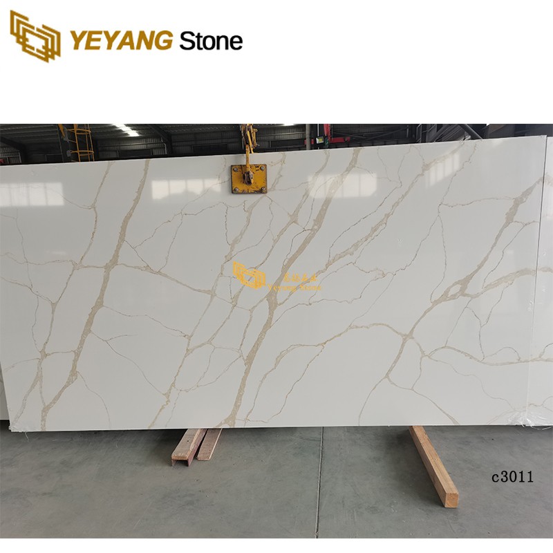 Big Slab Calacatta Gold Quartz Slabs At Good Price - C3011