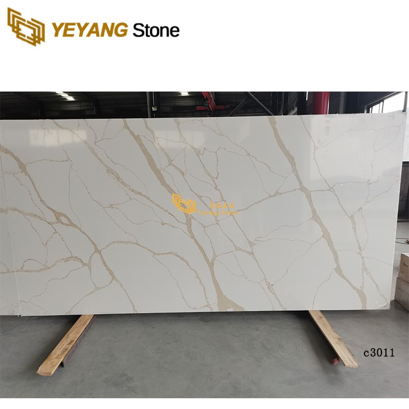 Big Slab Calacatta Gold Quartz Slabs At Good Price - C3011