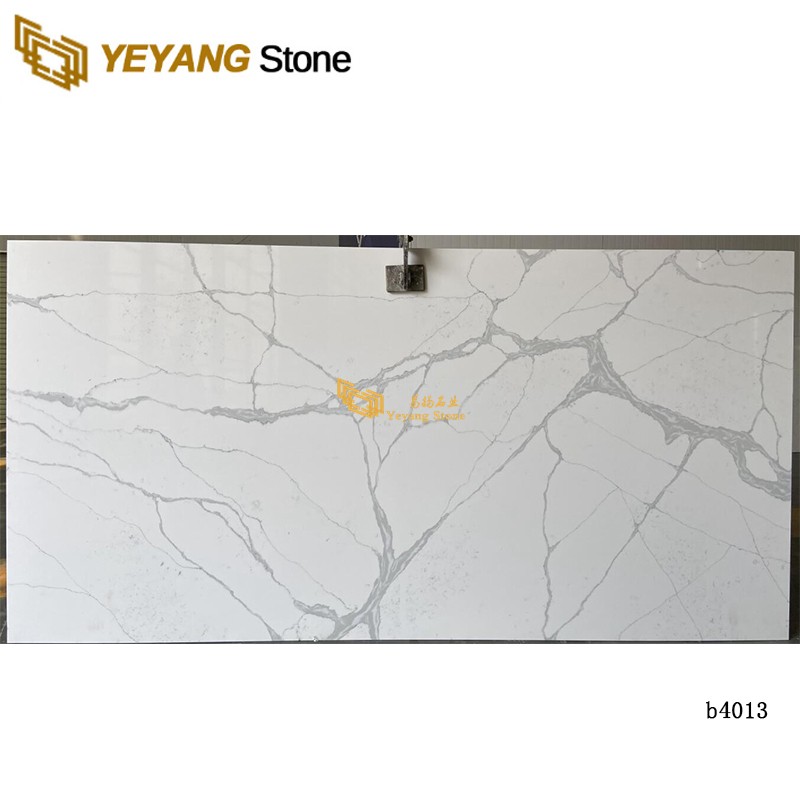 Waterproof Surface Calacatta Quartz Stone For Project - B4013