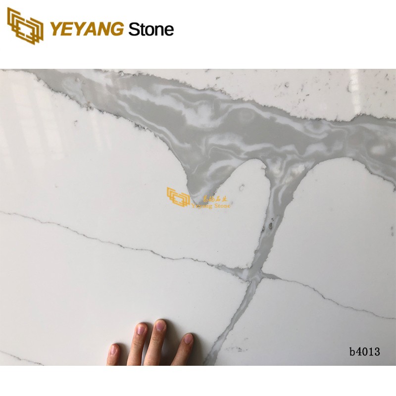 Waterproof Surface Calacatta Quartz Stone For Project - B4013