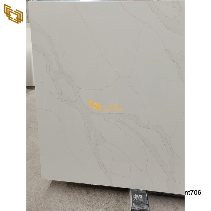 Buy Carrara White Quartz Stone Slabs In China Quartz Factory NT706