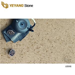 Πώληση τεχνητή κρέμα μπεζ πέτρα χαλαζία για πάγκο - A5046