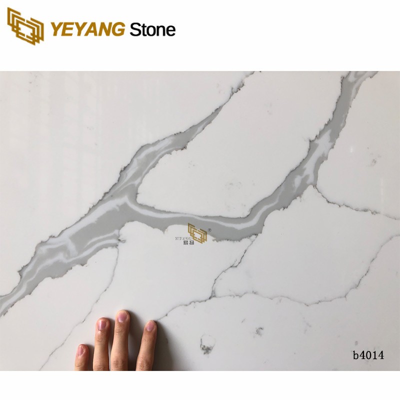 Top Sale Calacatta Quartz Best Stone Slabs For Kitchen Project - B4014