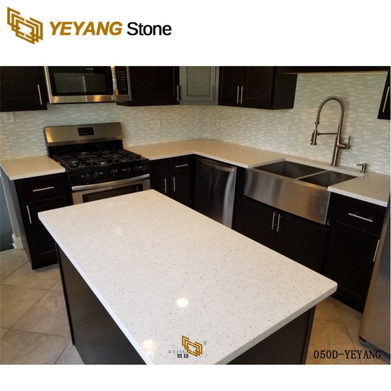 Kitchen Quartz Countertops Engineered Stone Table Tops -050D