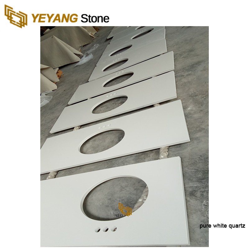 Artificial Engineered Calacatta White Quartz Stone Countertop & Vanity Top & Work Top Slab
