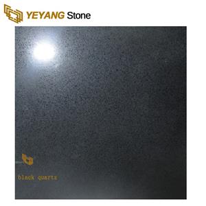 Black Quartz Artificial Quartz Stone Flooring Tile Wholesale