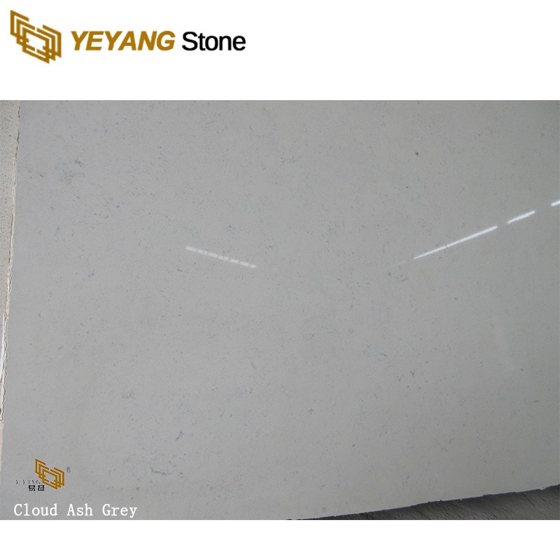 High Hardness Calacatta White Black Grey Artificial Engineered Quartz Stone Floor Wall Tile