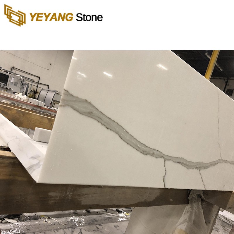 White Artificial Stone Engineered Quartz Countertop Different Types Different Style Countertops