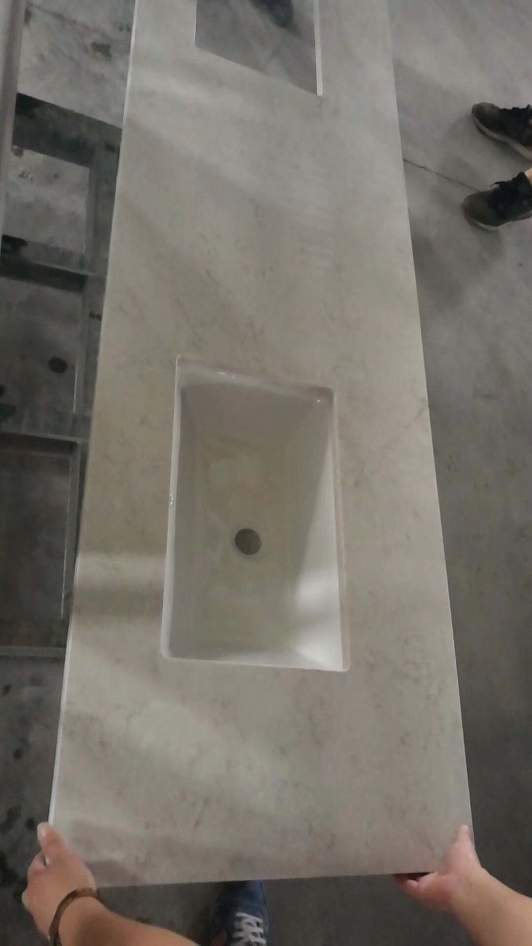 Building Material Artificial Quartz Stone Solid Surface Countertop For Vanity Top