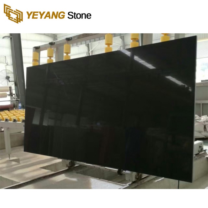 High Density Black Polished Hot Sale Artificial Quartz Stone for Kitchen Vanity Countertop