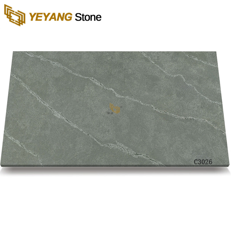 Topkvalitet Nature Series Gery Color Quartz Stone til bordplade - C3026