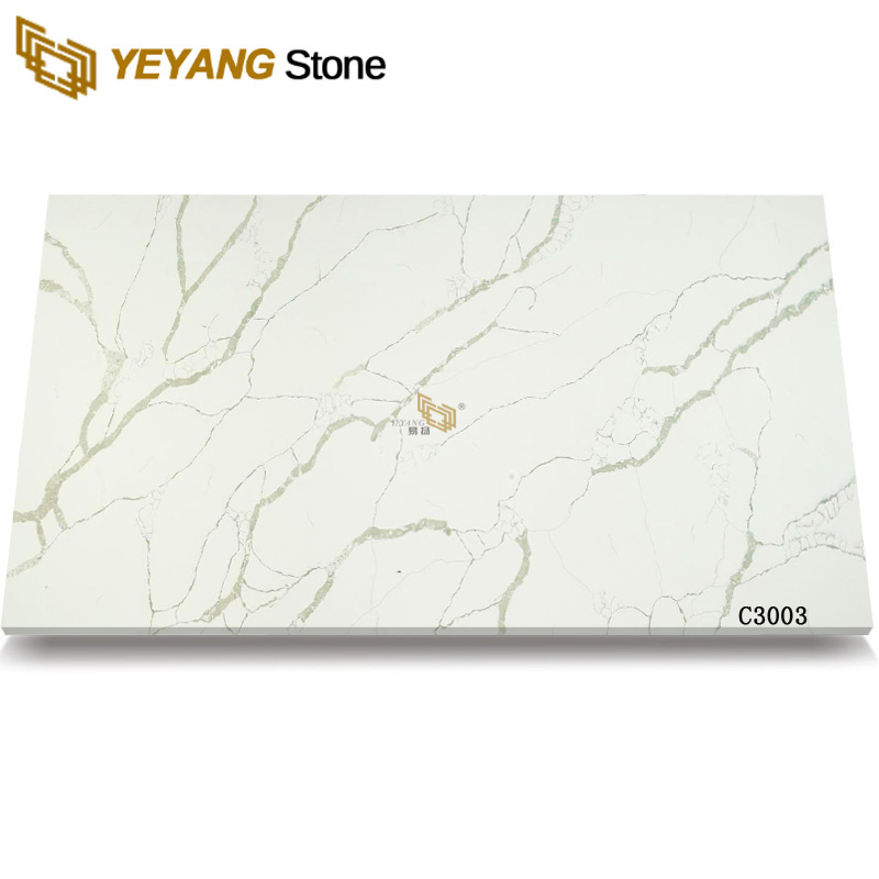 Hot Sales Stone Quartz Kitchen Countertop Big Slabs White Quartz C3003
