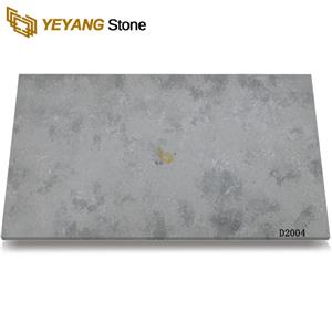 Piedra de cuarzo de color gris natural para encimera Vanity Top Island Benchtop D2004