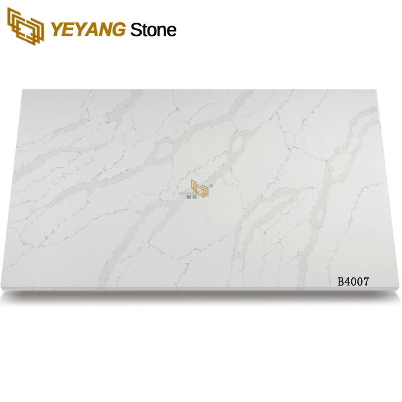 Calacatta White Good Stone Artificial Quartz Stone Slab for Kitchen Countertop B4007