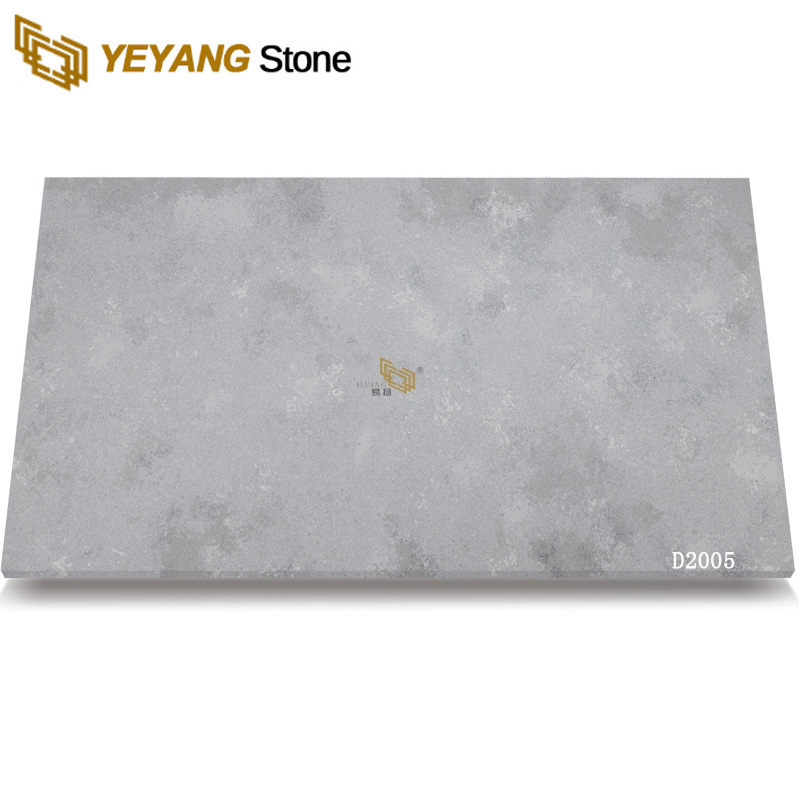 Artificial Stone Polished White Quartz Slabs for Indoor Kitchen Bathroom Countertops D2005