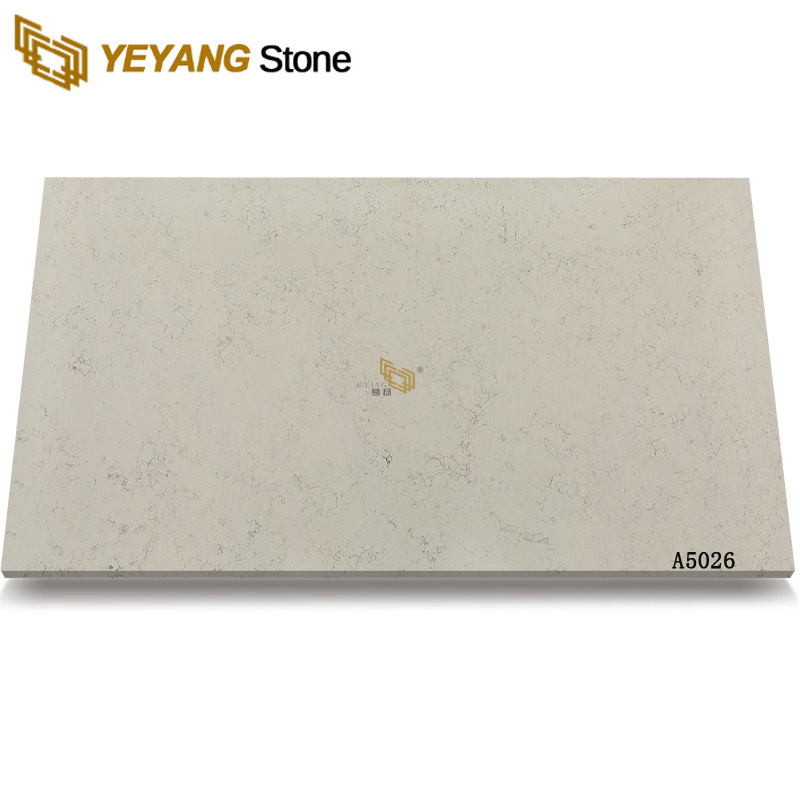 Popular Calacatta Artificial Quartz Stone Slab White Quartz Stone A5026