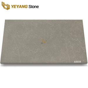 Losa de piedra de cuarzo de ingeniería gris de venas blancas A5038