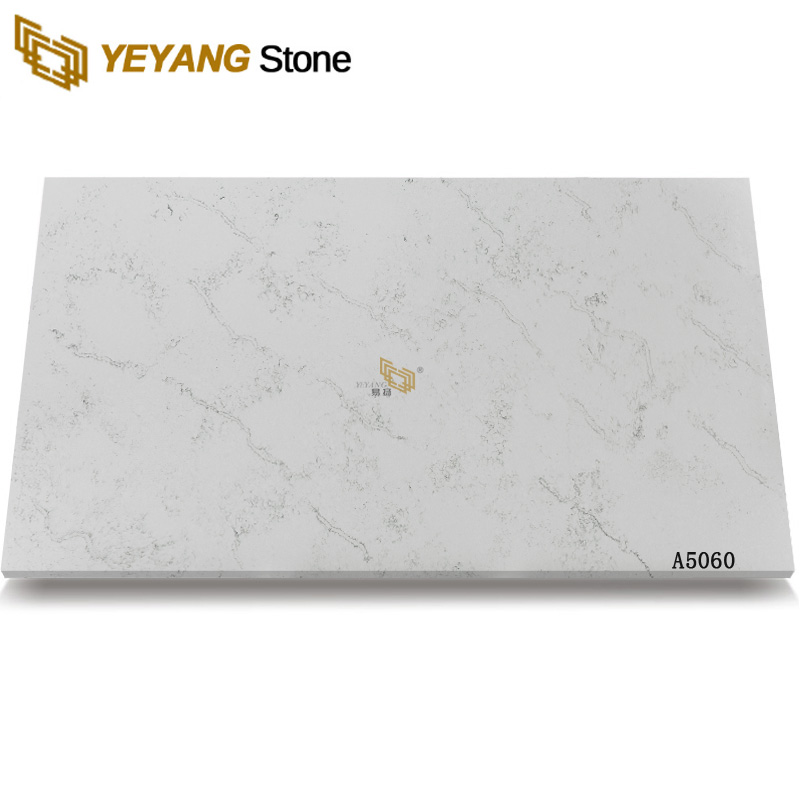Natural Veins White Stains Free Quartz Stone Slabs A5060