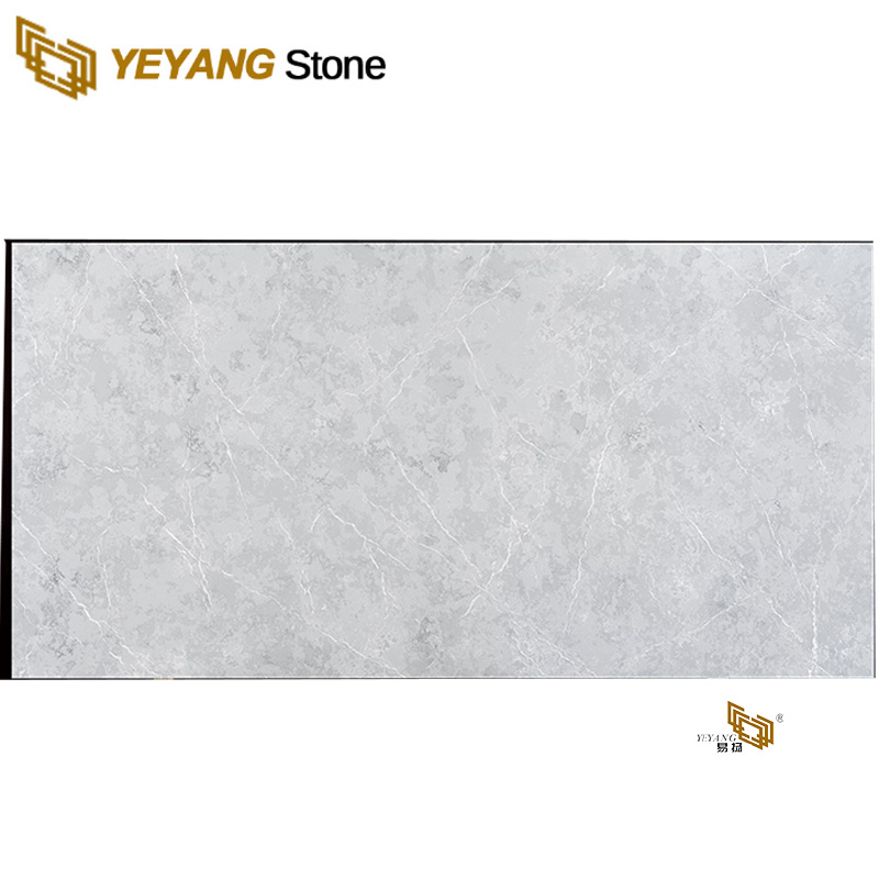 Grey Artificial Quartz Stone with White Veins Solid Surface Big Slab A5069