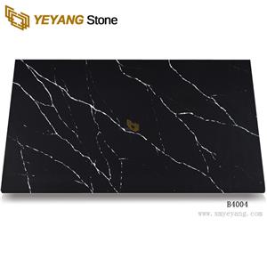 Piastrelle per interni Sparkle Black Pietra di quarzo artificiale - B4004