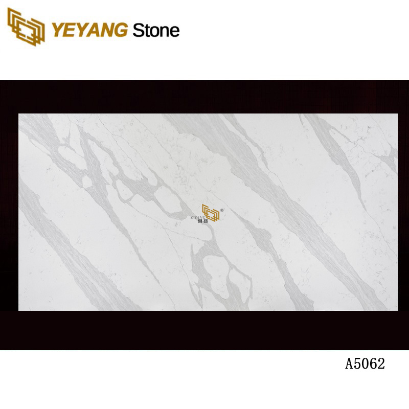 600x600 Starlight White Quartz slab for Quartz Tiles - A5062
