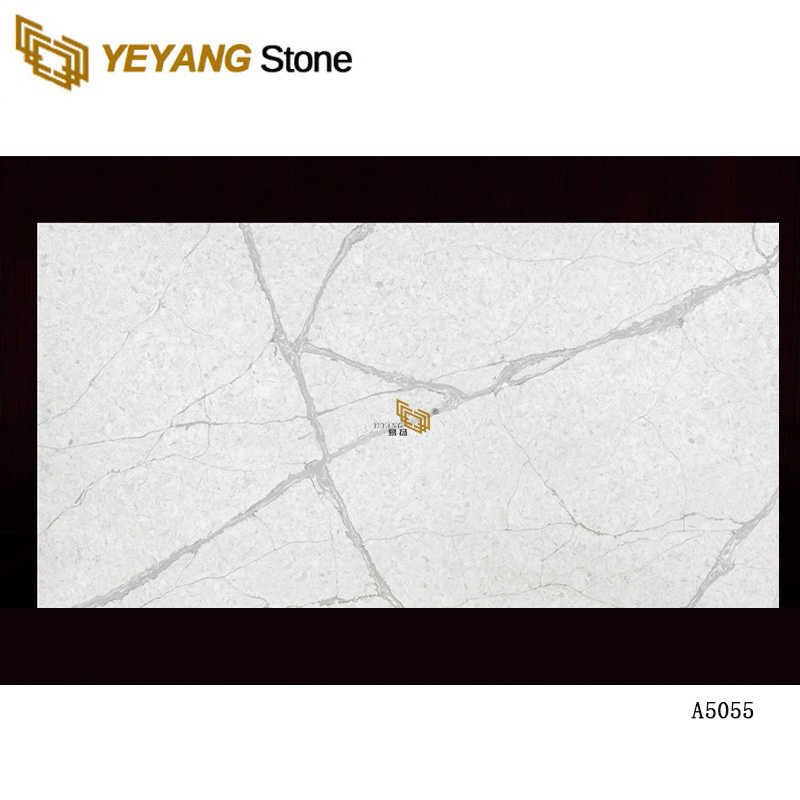 Cheap Artificial Stone Sparkle Black Quartz Stone Slabs Countertop For Sale A5055