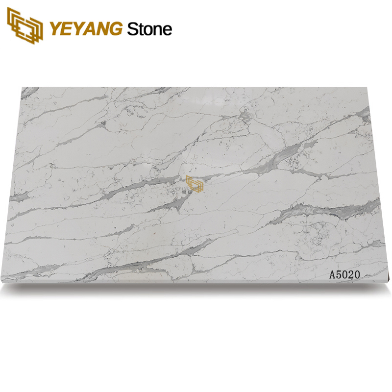 Calacatta Quartz Stone Slab For Bathroom Vanity Tops Design A5020