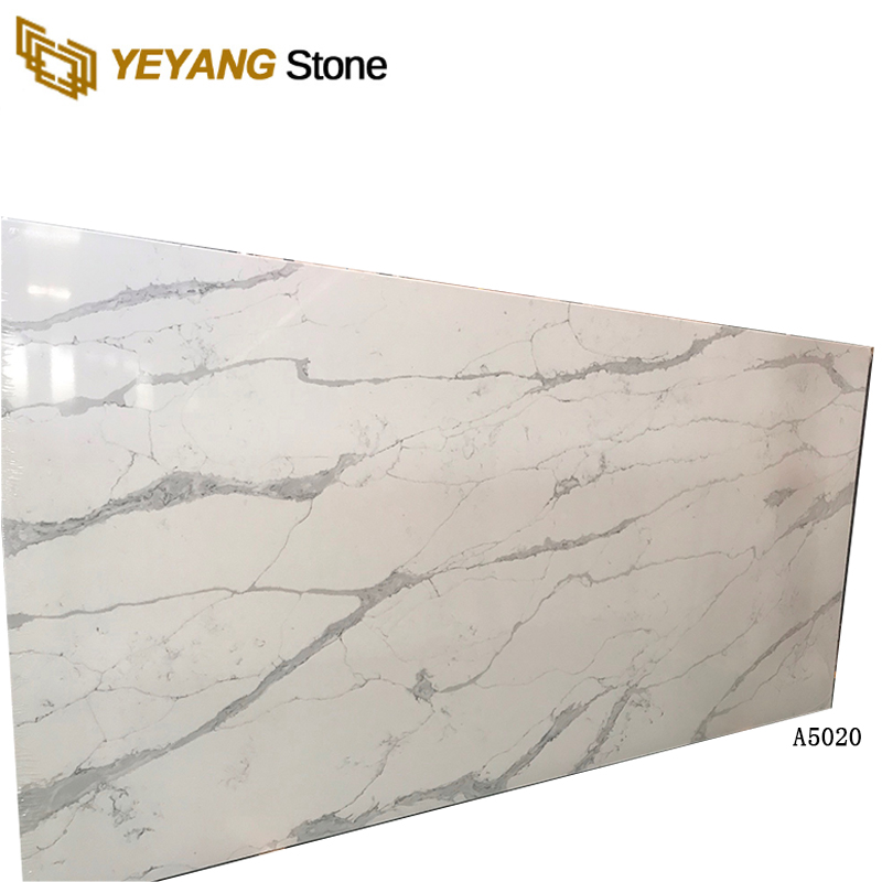 Calacatta Quartz Stone Slab For Bathroom Vanity Tops Design A5020