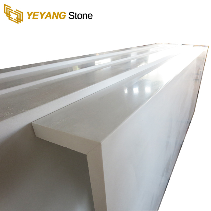 Big Size Artificial Engineered Pure White Quartz Stone Slabs for Countertops
