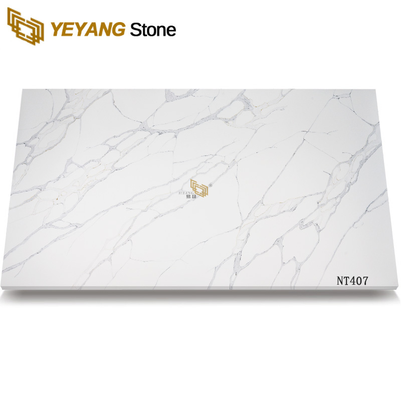 Hot sale types of quartz countertops quartz stone slab artificial stone nt407