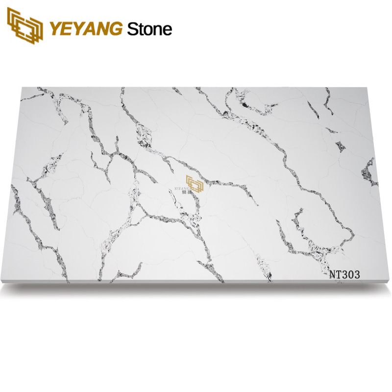 High quality engineered quartz slabs China wholesale quartz tiles NT303