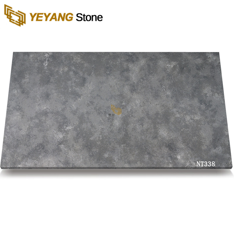 Плита из высококачественного серого кварцевого камня NT338