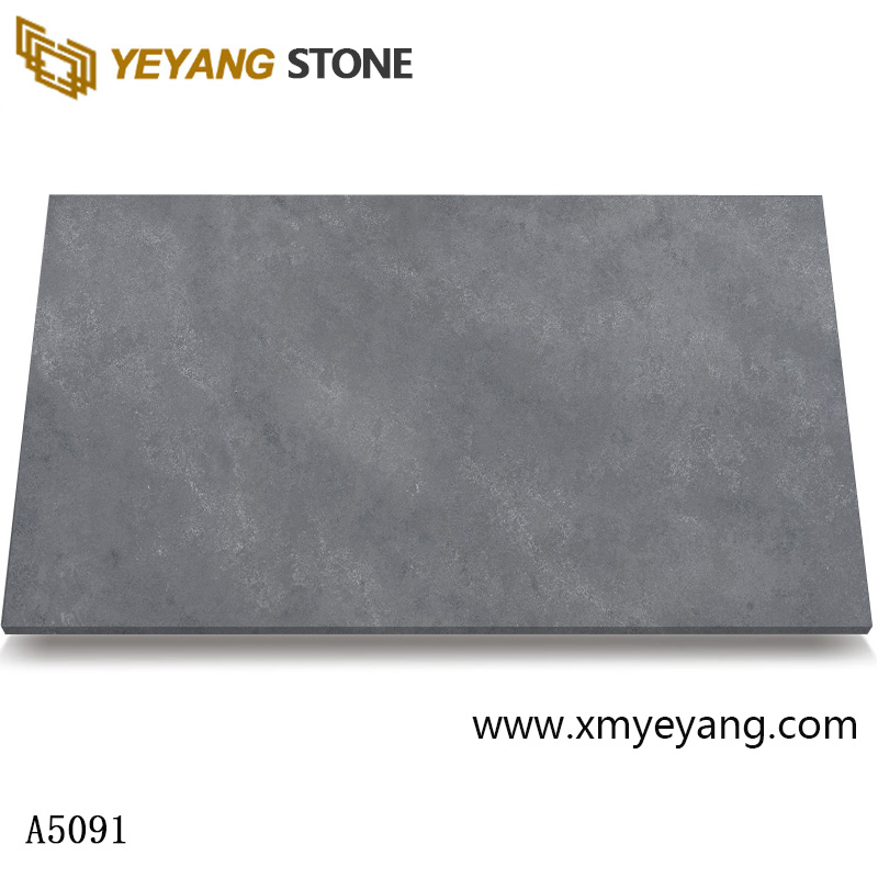 Losa de encimera de cocina de piedra de cuarzo gris Calacatta A5091