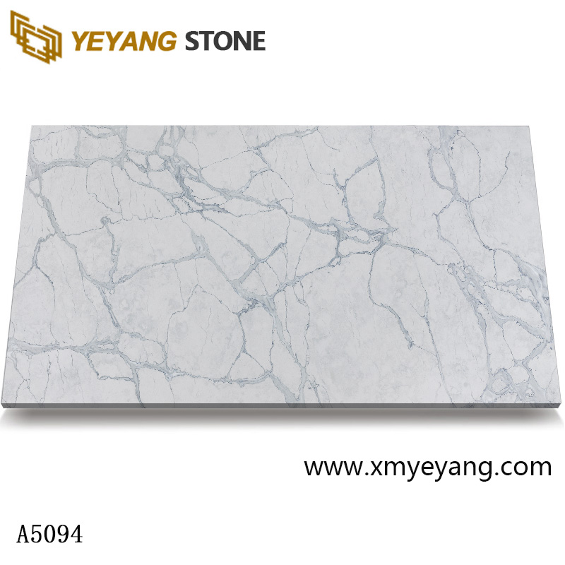 Carrara White Engineered Quartz Stone Slab A5094