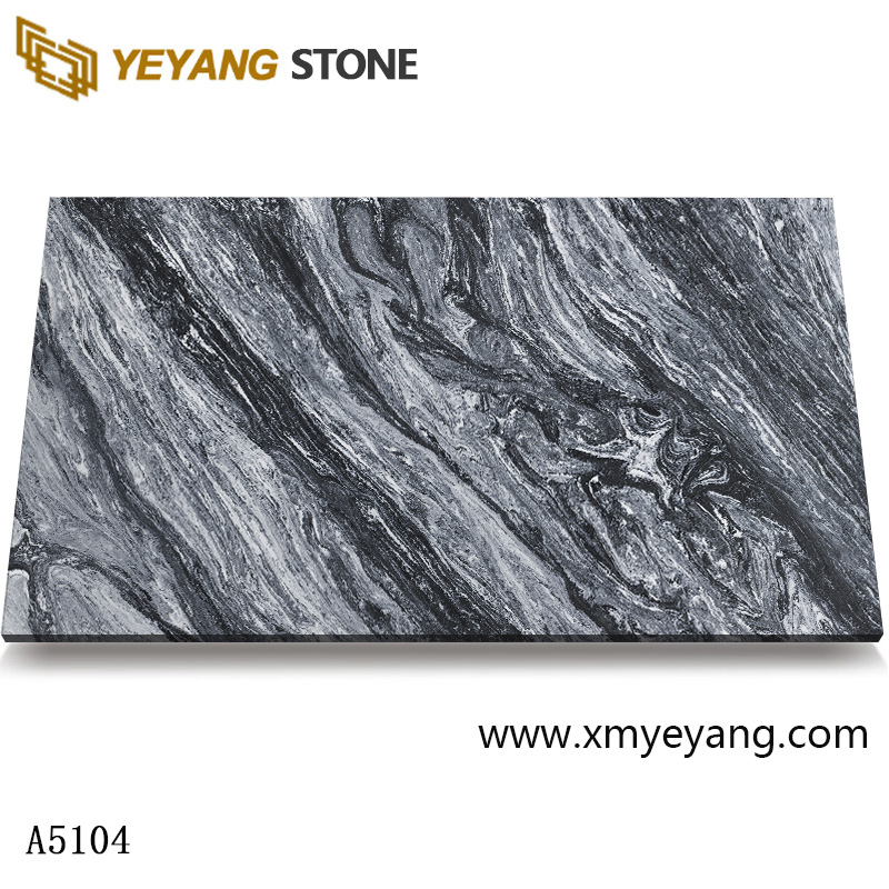 Artificial Marble Vein Stone Quartz Slabs A5104