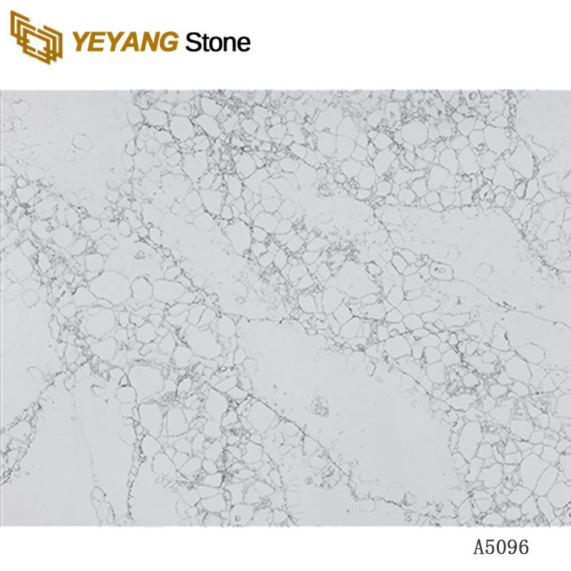 White with Grey Veins Artificial Quartz Stone Slabs A5096