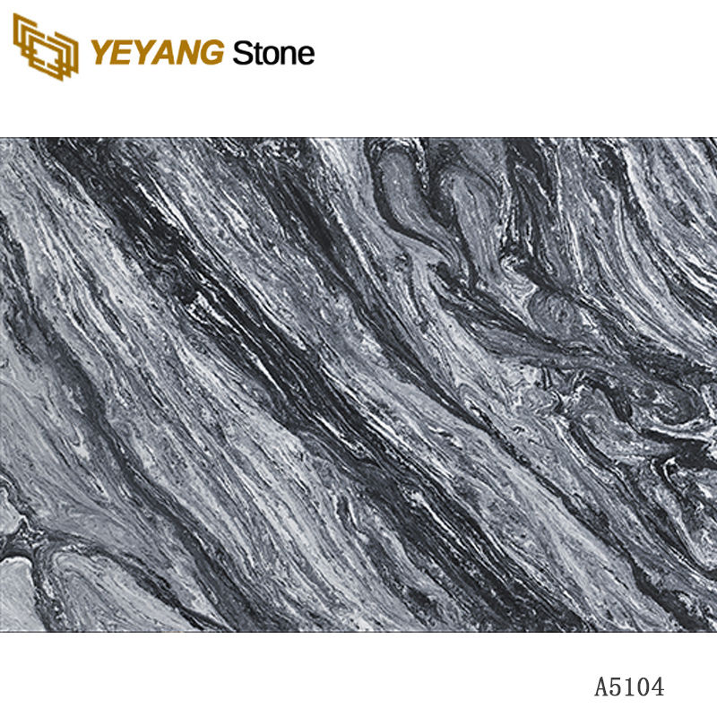 Artificial Marble Vein Stone Quartz Slabs A5104