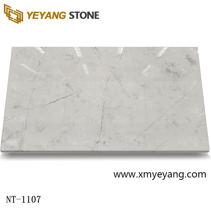 Серый искусственный кварцевый камень для плитки / внутренней отделки столешницы NT
-1107