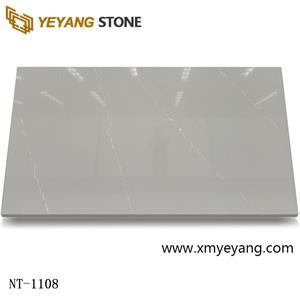 Pietra di quarzo artificiale Big Slab Grey Stone per Table Top NT-1108